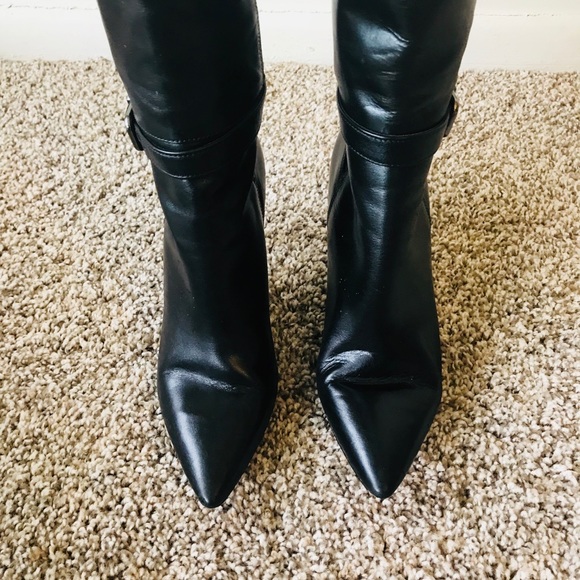 Via Spiga Black Leather Boots Size 5M - Picture 2 of 8